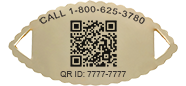 QR Code Figaro Elite Medical ID Bracelet 14k Gold, Red, pemblem image number 0